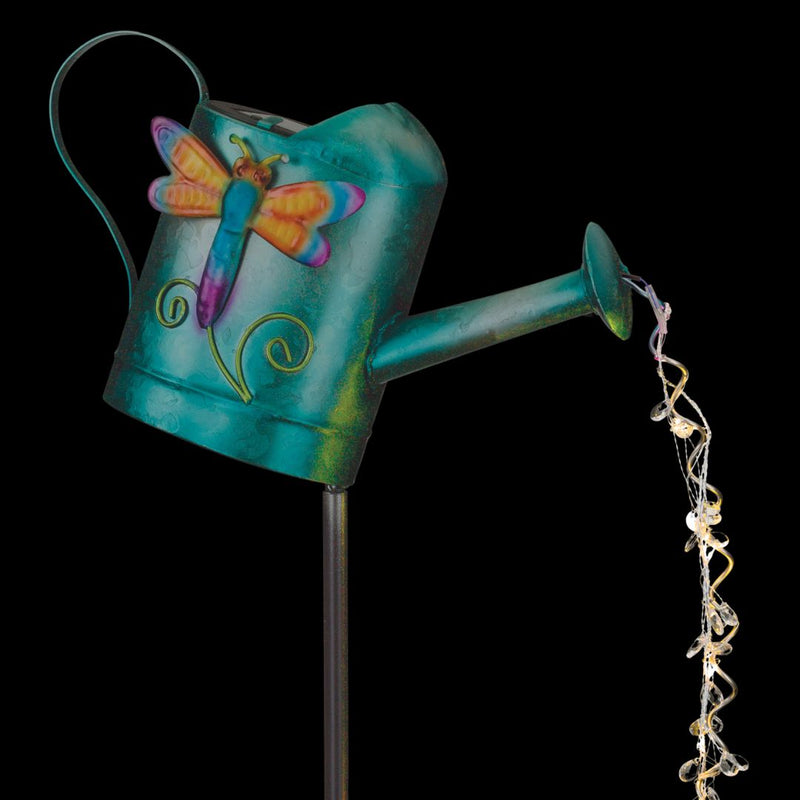 Watering Can Solar Stake - Dragonfly
