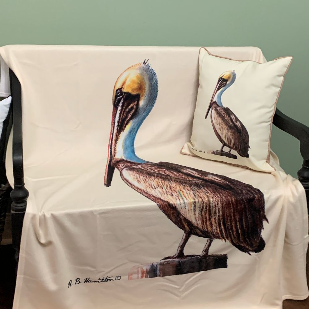 Betsy Drake Throw Blanket - Pelican (50x60)