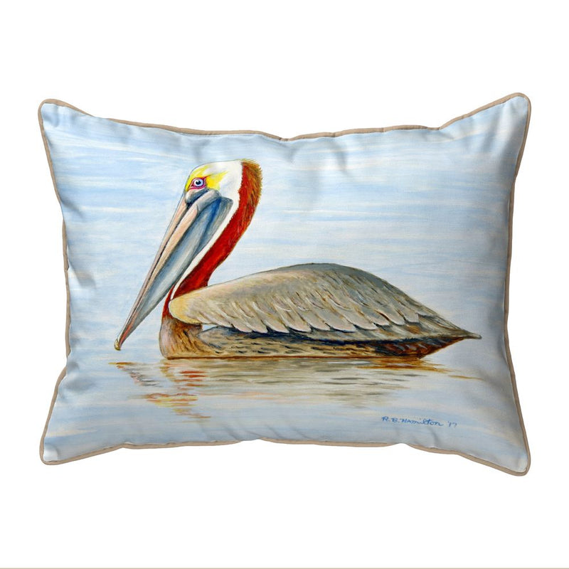 Betsy Drake Summer Pelican Large Pillow 16"x20"