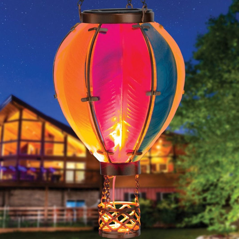 Hot Air Balloon Solar Lantern SM - Rainbow
