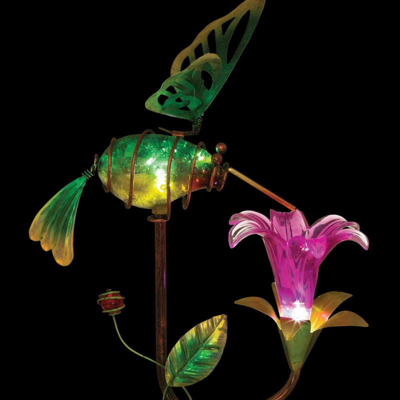 Ellipse Flower Solar Stake - Hummingbird