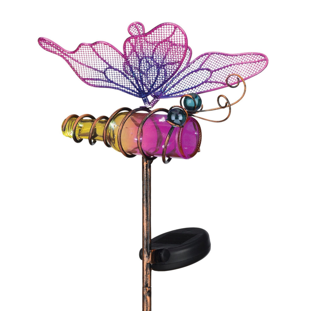 Mini Solar Butterfly Stake - (Assorted Colors)