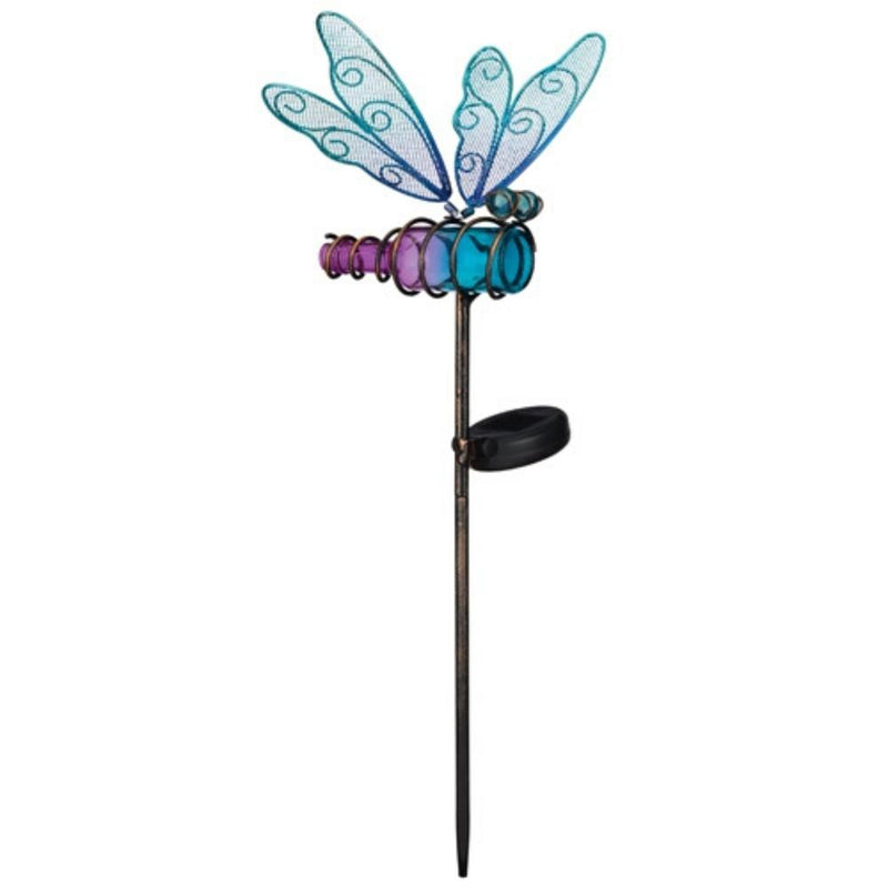Mini Solar Dragonfly Stake - (Assorted Colors)