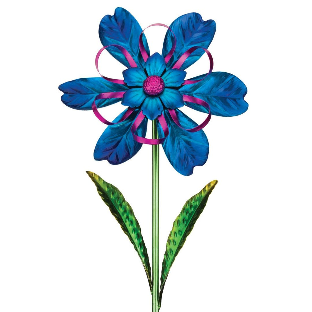 Ribbon Flower Spinner Stake - Assorted Colors