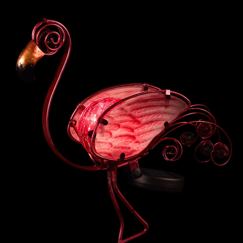 Solar Flamingo Stake 21"