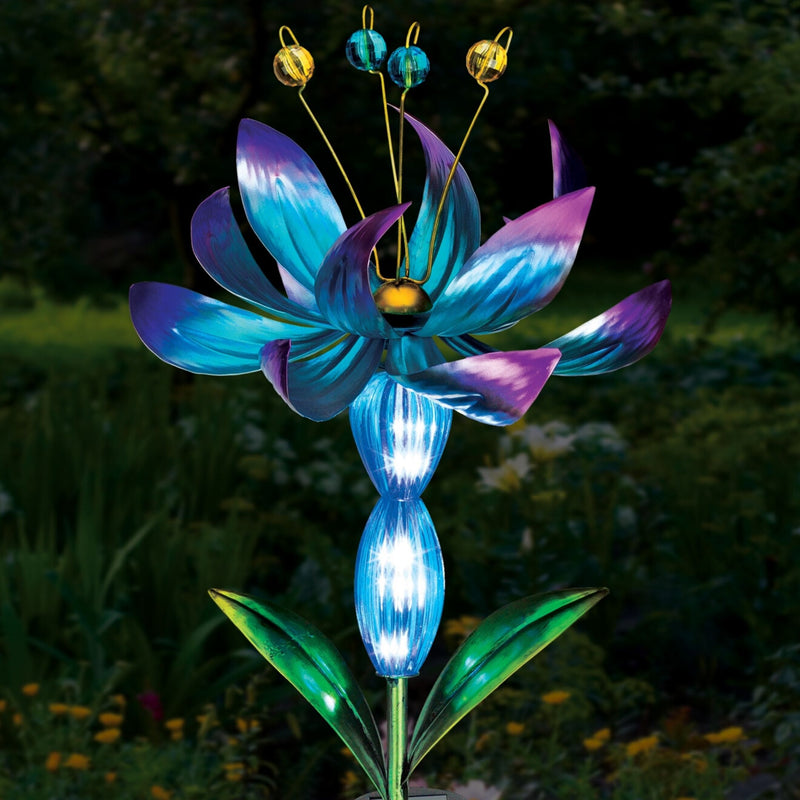 Flower Spinner Solar Stake (Assorted Colors)