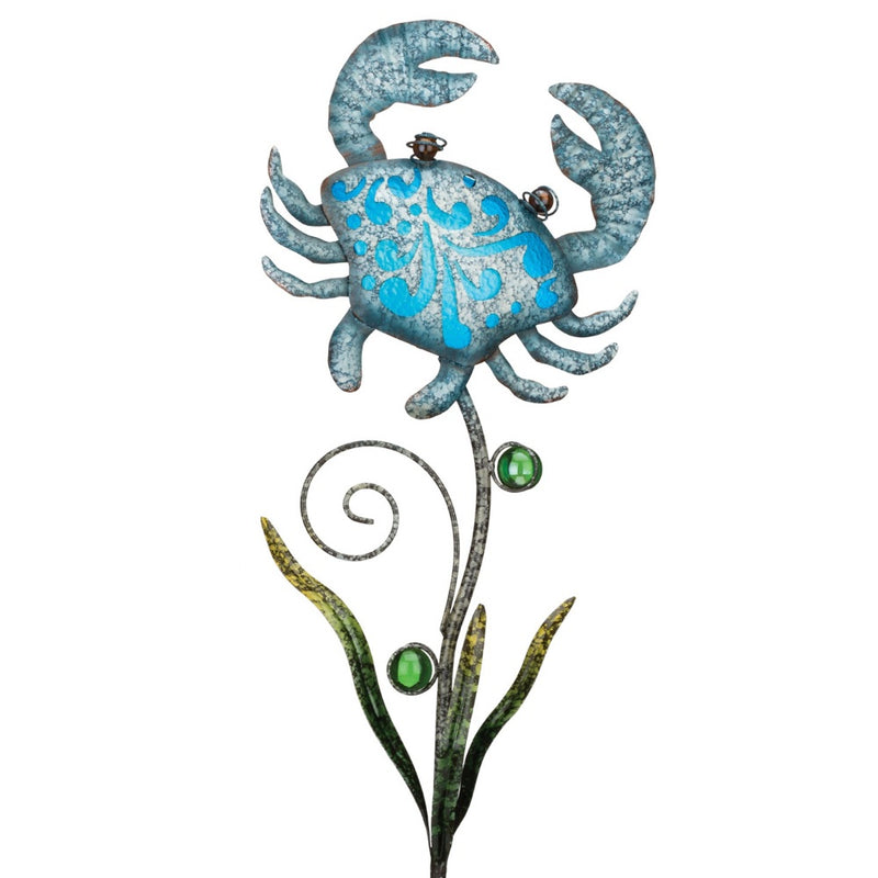 Regal Art & Gift 12713 - Blue/Purple Crab Thermometer Garden Stake