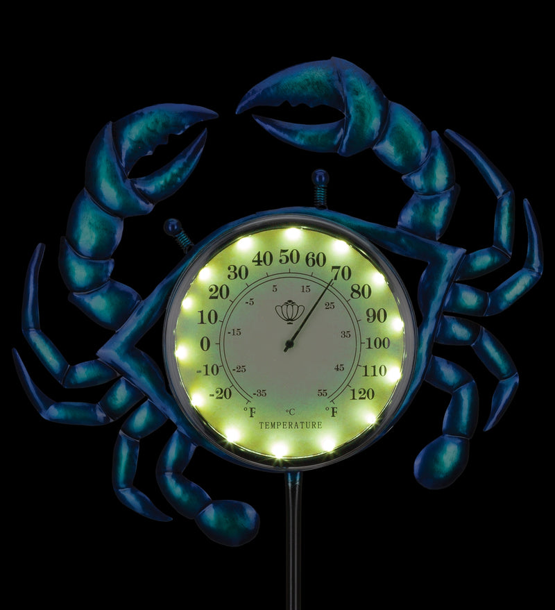 Thermometer Solar Stake - Crab