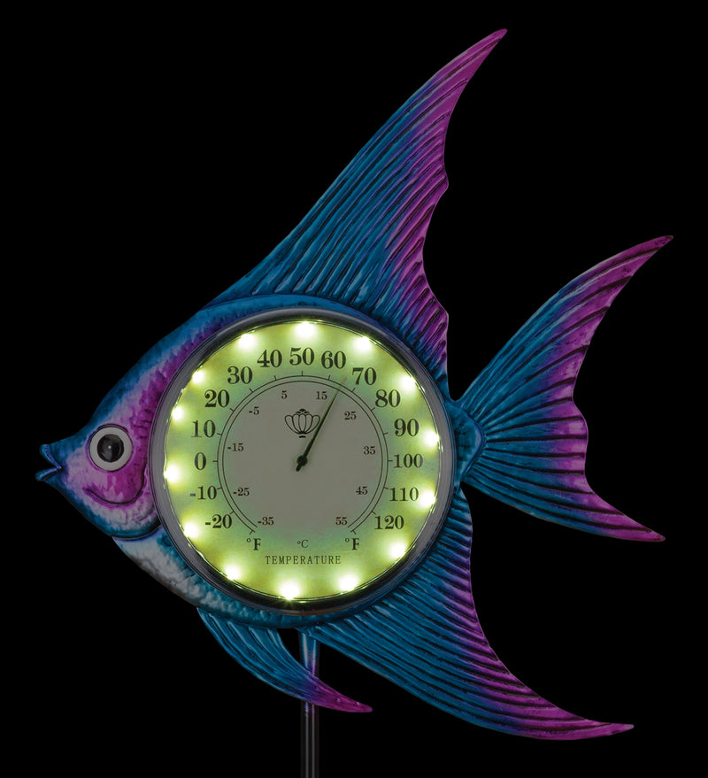Thermometer Solar Stake - Fish