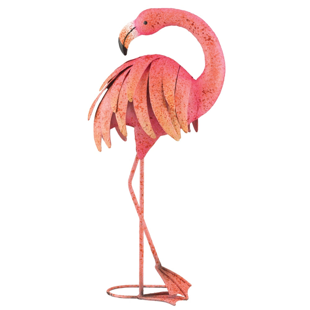 Pink Flamingo 25" Statue - Preening