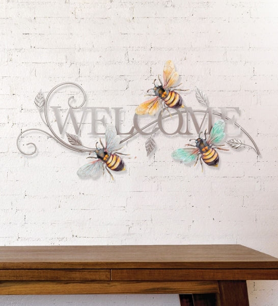 Luster Welcome Wall Decor - Bee – Bayou Chimes and Decor