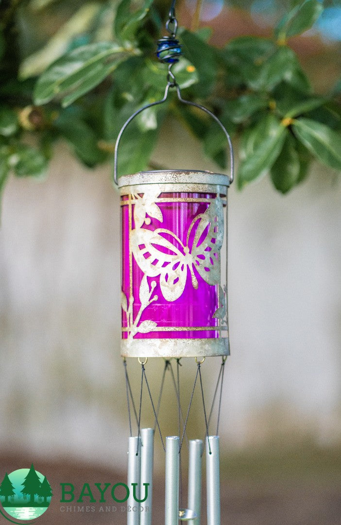 Solar Lantern Wind Chime - Butterfly