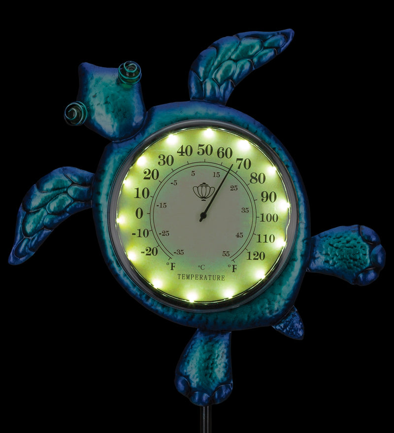 Thermometer Solar Stake - Sea Turtle